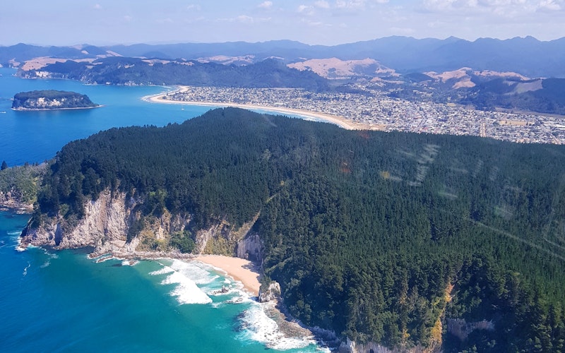 Coastal New Zealand has beautiful views, amazing surf spots and cafe's are plentiful!