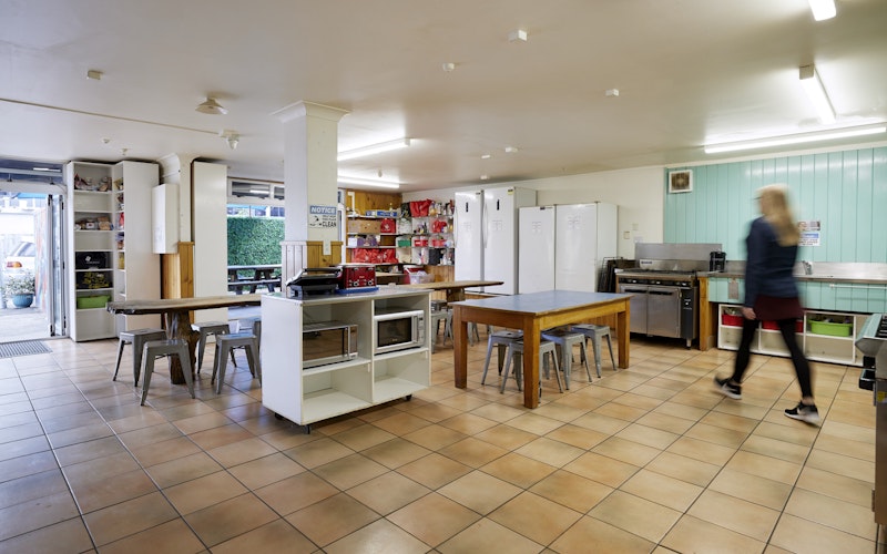 Large spacious kitchen with commerical ovens