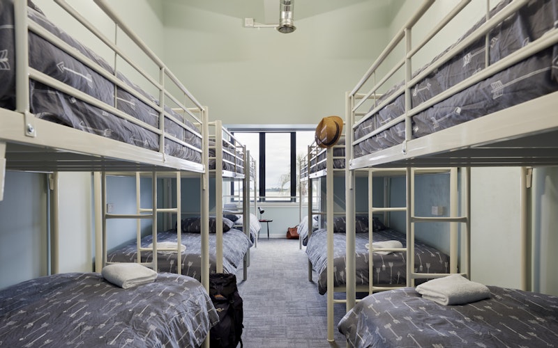 12 bed dorm, one of our newest and best rooms in the building. Each bed comes with its own power point and USB charging point. Steady steal bunk beds with thick mattresses and eco friendly bedding.