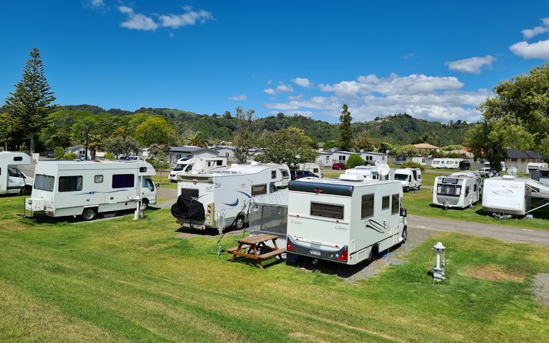 Powered sites for campervans and caravans. 