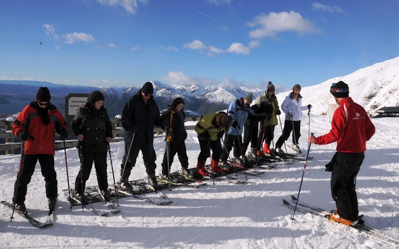 Beginners ski lesson, Treble Cone, Wanaka