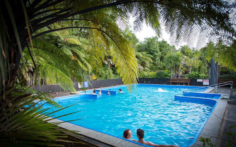 Tranquil main pool, non-chlorinated fresh natural mineral water 