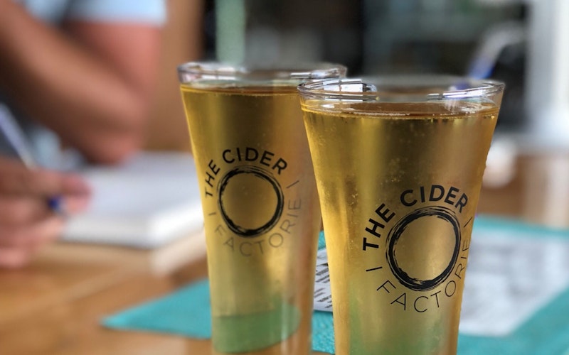 Enjoy a cold cider at our Cidery Restaurant